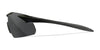 Wiley X VAPOR Safety Glasses / Matte Black / Smoke Grey/Clear / Size Regular