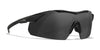 Wiley X VAPOR Safety Glasses / Matte Black / Smoke Grey/Clear / Size Regular