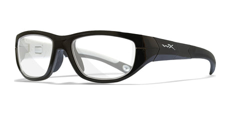 Wiley X VICTORY Eyeglasses Gloss Black with Aluminum Pearl / Clear