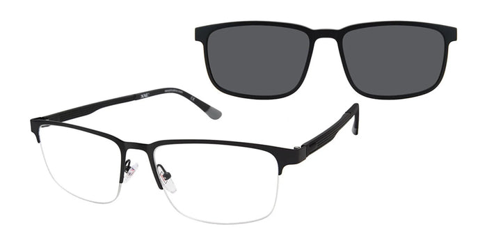 XXL Eyewear HULL Eyeglasses with Sun-clips | Size 60 / Black