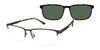 XXL Eyewear HULL Eyeglasses with Sun-clips | Size 60 / Brown