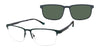 XXL Eyewear HULL Eyeglasses with Sun-clips | Size 60 / Forest