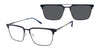 XXL Eyewear MESSI Eyeglasses with Sun-clips | Size 58 / Blue