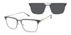 XXL Eyewear MESSI Eyeglasses with Sun-clips | Size 58 / Gunmetal