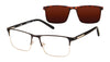 XXL Eyewear TYSON Eyeglasses with Sun-clips | Size 59 / Black Gold