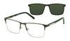 XXL Eyewear TYSON Eyeglasses with Sun-clips | Size 59 / Forest