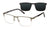 XXL Eyewear TYSON Eyeglasses with Sun-clips | Size 59 / Gun Silver