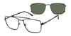 XXL Eyewear CROW Eyeglasses with Sun-clips | Size 59 / Graphite