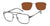 XXL Eyewear CROW Eyeglasses with Sun-clips | Size 59 / Steel