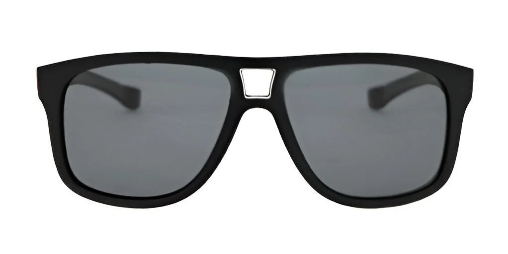 Introducing the Yeti BLACK ICE Sunglasses in Size 54, offering a sleek rectangular design with polarized dark lenses for superior clarity. From a front view, these stylish shades provide both practicality and flair.