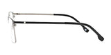 The Yeti BLINK Eyeglasses in size 55 showcase a sleek half-rim design, blending black and silver with thin metal arms and rectangular lenses for a modern, sophisticated appearance.