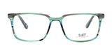 The Yeti DRIFT Eyeglasses, Size 54, showcase rectangular frames with a light green and transparent design when viewed from the front, ensuring optimal visual clarity for your everyday adventures.