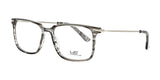 Discover the Yeti DRIFT Eyeglasses in Size 54: featuring a modern design, these gray and silver square-framed eyeglasses ensure optimal visual clarity and unmatched durability.