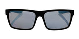 Yeti FLURRY Sunglasses from Yeti, size 58, showcase a sleek rectangular design with polarized lenses on a pristine white frame.