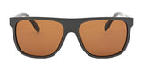 The Yeti NIPPY Sunglasses in size 58 are chic black rectangular frames with polarized orange-tinted lenses, designed to enhance clarity and reduce glare. Perfect for sunny days, these men's sunglasses feature a contemporary spin on a timeless design.