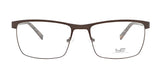 Experience winter elegance with the Yeti SNOWMAN Eyeglasses, featuring thin, rectangular metal frames in size 59 for a stylish look from the front.