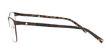 Side view of Yeti SNOWMAN Eyeglasses in chic brown, featuring patterned temples, ideal for a sophisticated winter style.