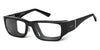 Ziena NEREUS Eyeglasses | Size 55 / Glossy Black / Clear Bifocal +1.50 / Black