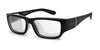 Ziena Nereus Eyeglasses | Size 55 / Glossy Black / Clear / Frost THICK version (deeper below eyes)