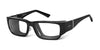 Ziena Nereus Eyeglasses | Size 55 / Glossy Black / Clear +1.50 / Black