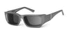 Ziena Nereus Sunglasses | Size 55 / Titan / Gray +1.50 / Black