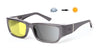 Ziena Nereus Sunglasses | Size 55 / Titan / Contrast Photochromic - Light Yellow to Gray / Frost