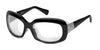 Ziena Oasis Eyeglasses | Size 61 / Glossy Black / Clear / Frost