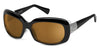 Ziena OASIS Sunglasses | Size 61 / Glossy Black / Polarized Copper / Frost