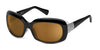 Ziena Oasis Sunglasses | Size 61 / Glossy Black / Polarized Copper / Frost