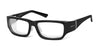 Ziena Seacrest Eyeglasses | Size 54 / Glossy Black / Clear / Frost