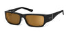 Ziena Seacrest Sunglasses | Size 54 / Glossy Black / Polarized Copper / Frost