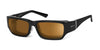 Ziena Seacrest Sunglasses | Size 54 / Glossy Black / Polarized Copper / Black
