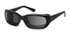 Ziena Verona Sunglasses | Size 58 / Glossy Black / Extra Dark Gray (5.8%) / Black