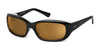 Ziena Verona Sunglasses | Size 58 / Glossy Black / Polarized Copper / Frost