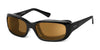 Ziena Verona Sunglasses | Size 58 / Glossy Black / Polarized Copper / Black