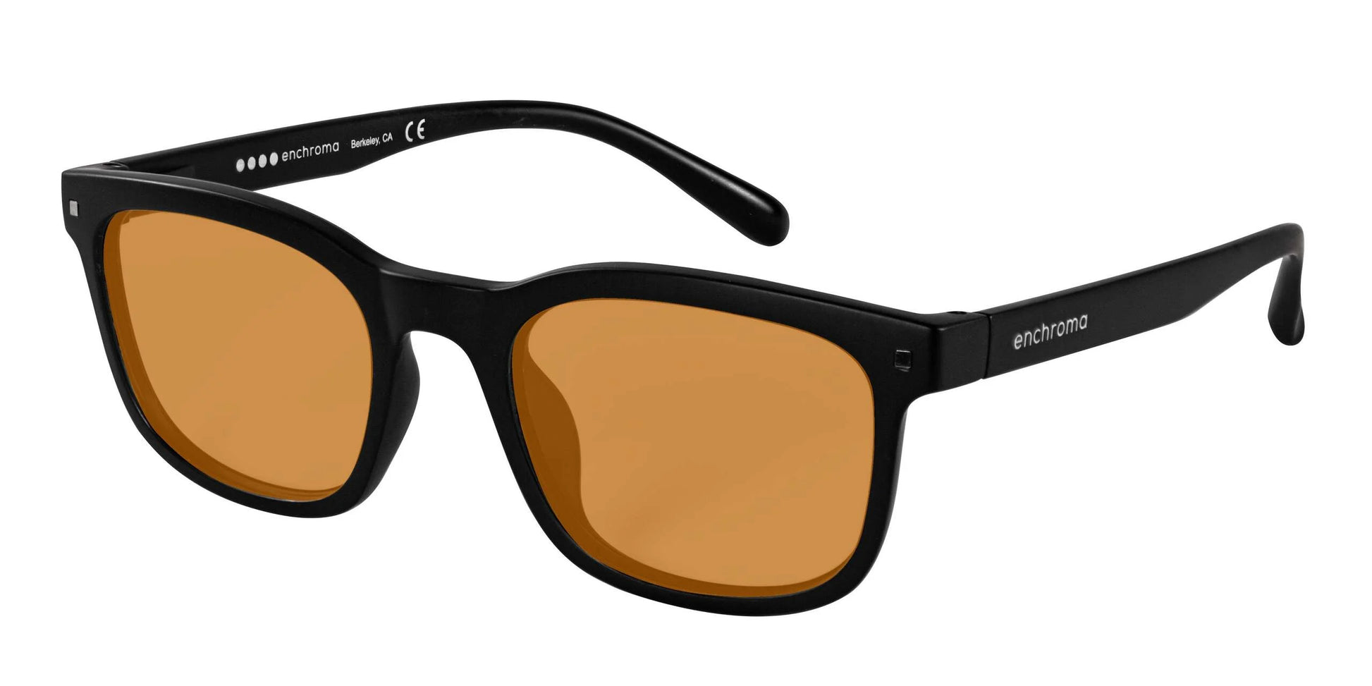 EnChroma Grayson LX Sunglasses Matte Black / LX4 Deep Chestnut