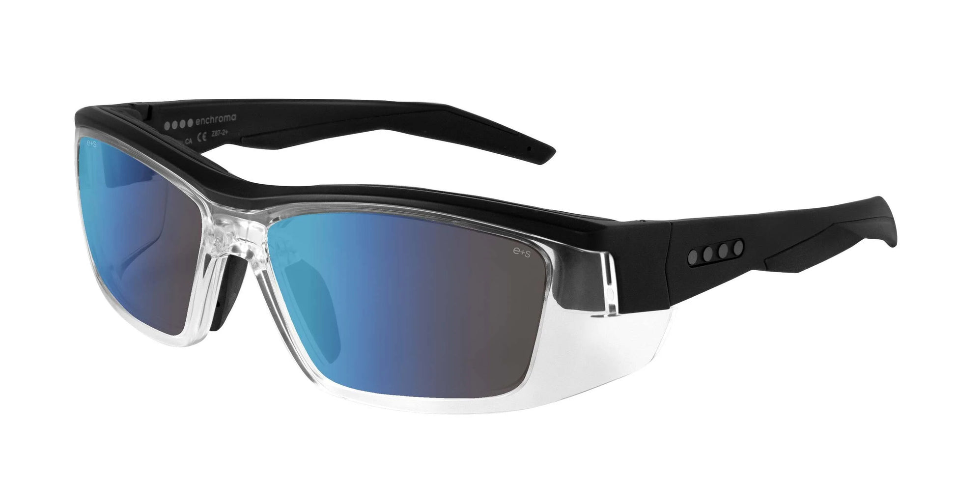 EnChroma Martinez CX Safety Glasses Black / Outdoor Protan Polarized