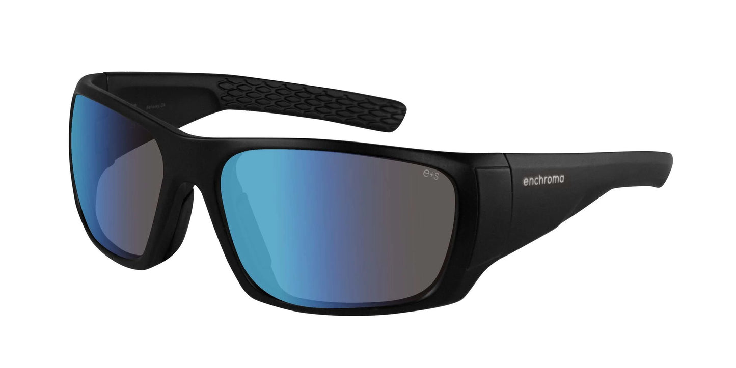 EnChroma Panoramic CX Safety Glasses Matte Black / Outdoor Protan Polarized