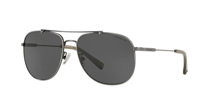 Coach L1054 HC7088 Sunglasses | Size 57 / Antique Silver №927487 / Dark Grey Lens (3N 9.9%)