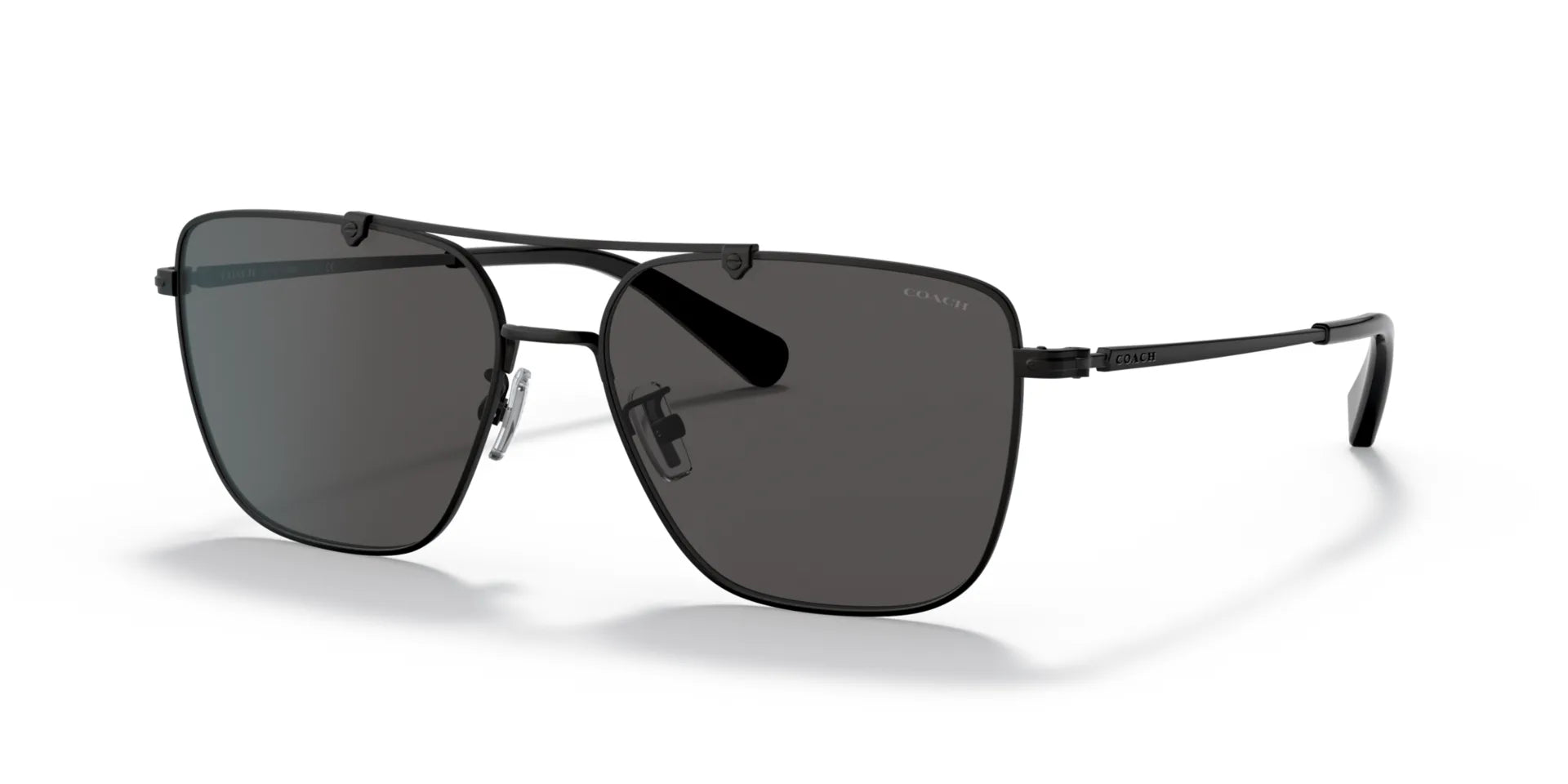Coach C8004 HC7137 Sunglasses Matte Black / Dark Grey
