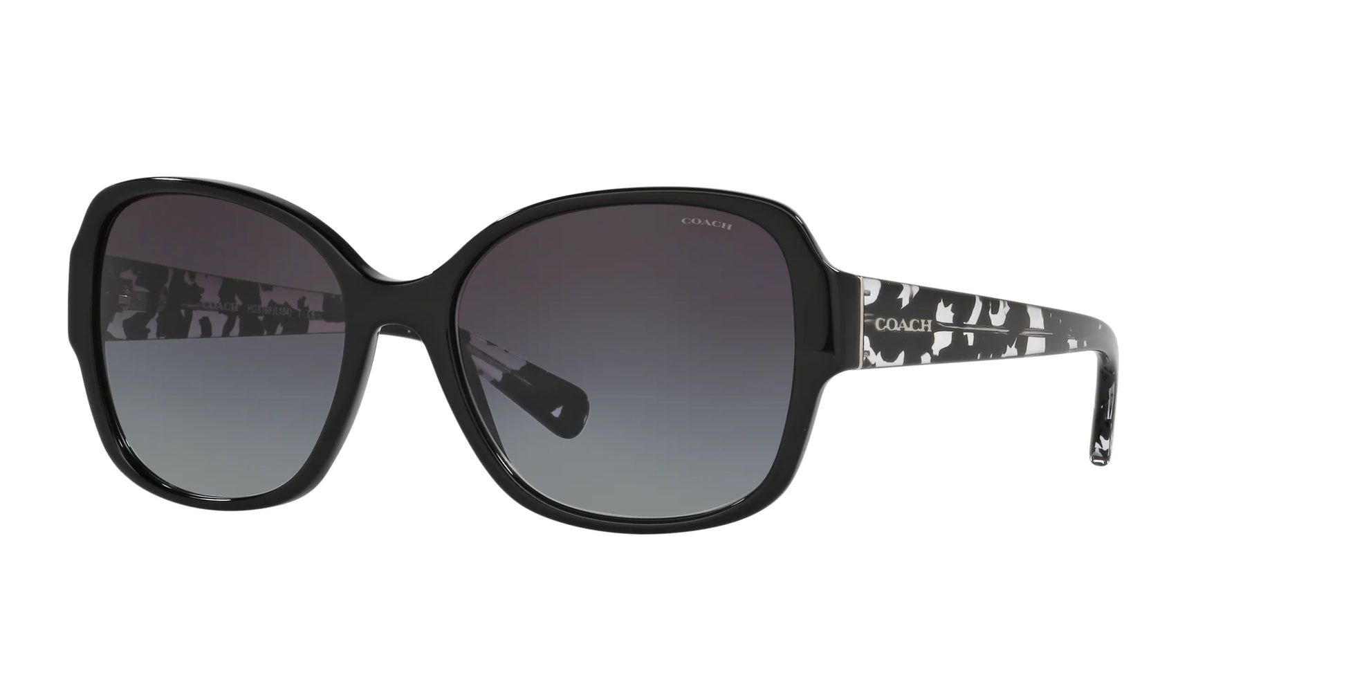 Coach L154 HC8166 Sunglasses Black / Grey Gradient