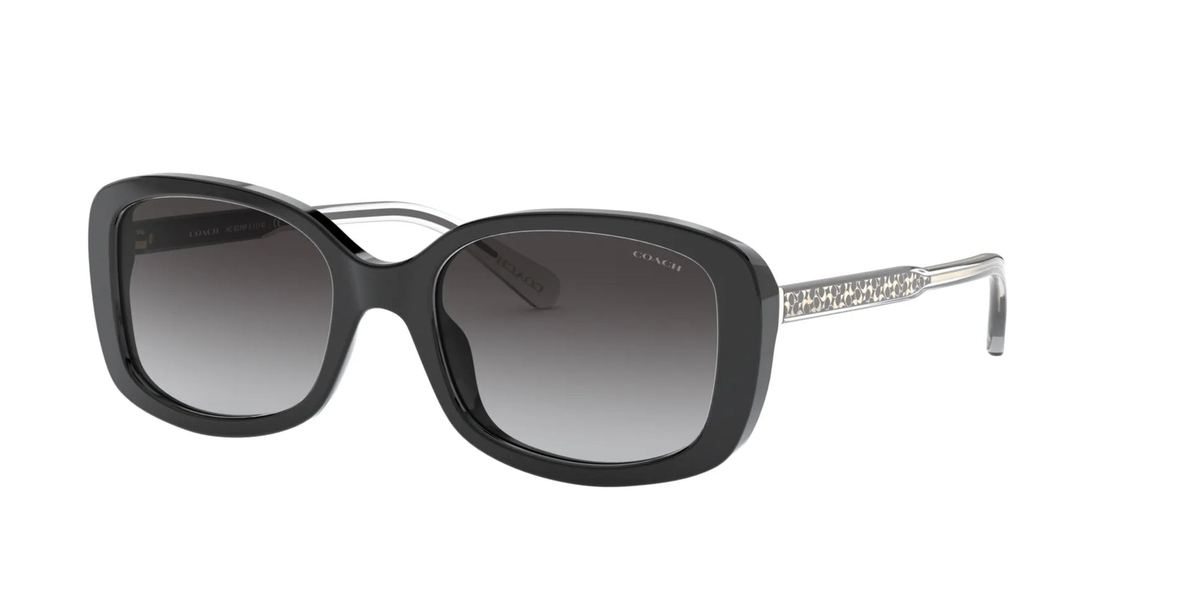 Coach L1121 HC8278F Sunglasses Black / Dark Grey Gradient