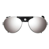 Julbo Cham Sunglasses in size 58 feature alpine classic style with mirrored lenses and a black leather nose bridge, perfect as glacier glasses.