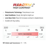 Julbo Density Sunglasses, featuring high contrast lens and CustomFit Temples, offer a photochemical range from dark night (72% VLT) to bright sun (13% VLT), ensuring optimal visibility in performance eyewear.