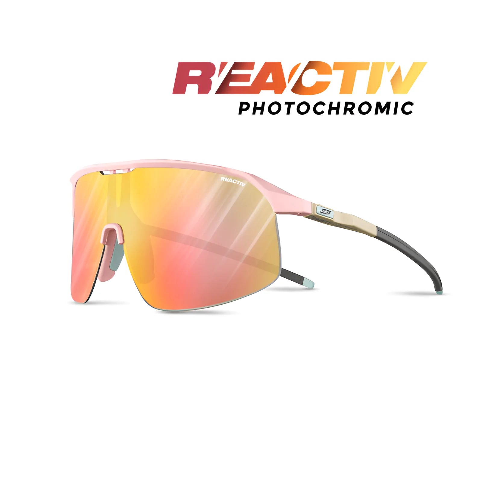 Julbo Density Sunglasses Pink / Light Brown / REACTIV 1 & 3 Light Amplifier (VLT 17..75%)