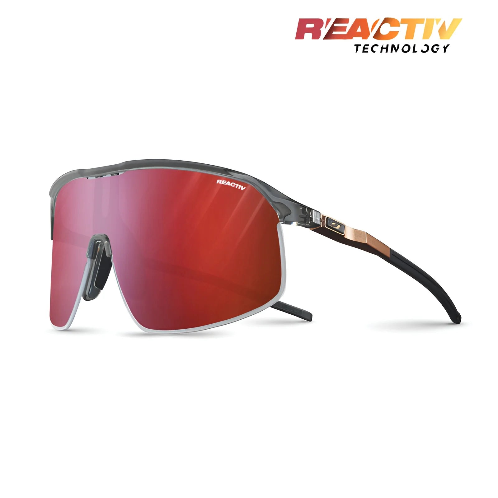 Julbo Density Sunglasses Translucent Black / Copper / REACTIV 0 & 3 High Contrast (VLT 15..87%)