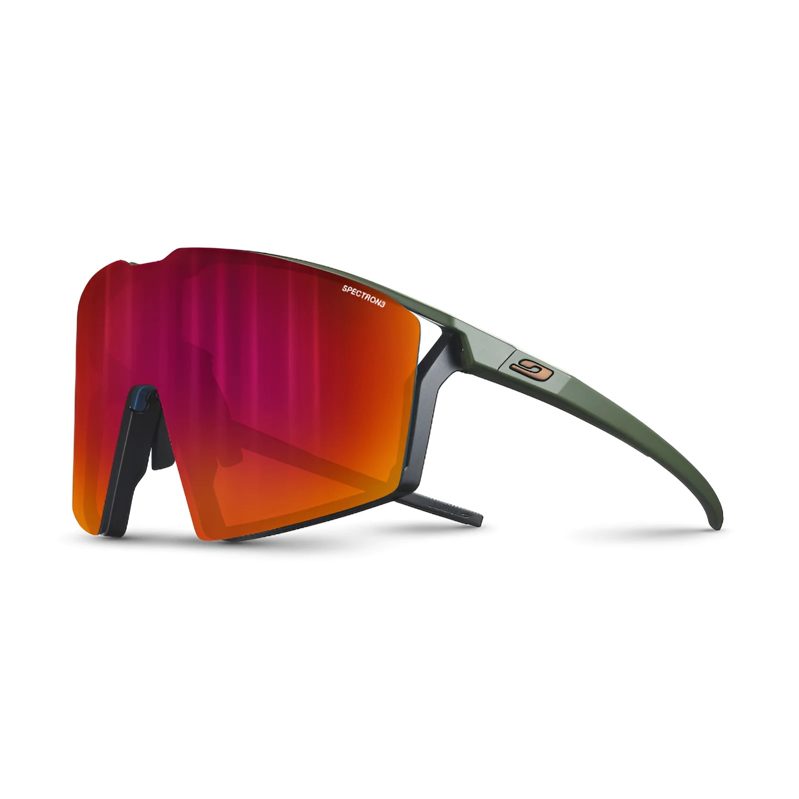 Julbo Edge Sunglasses Matte Army Green / Black / Spectron 3 + Spectron 0 (VLT 13%)