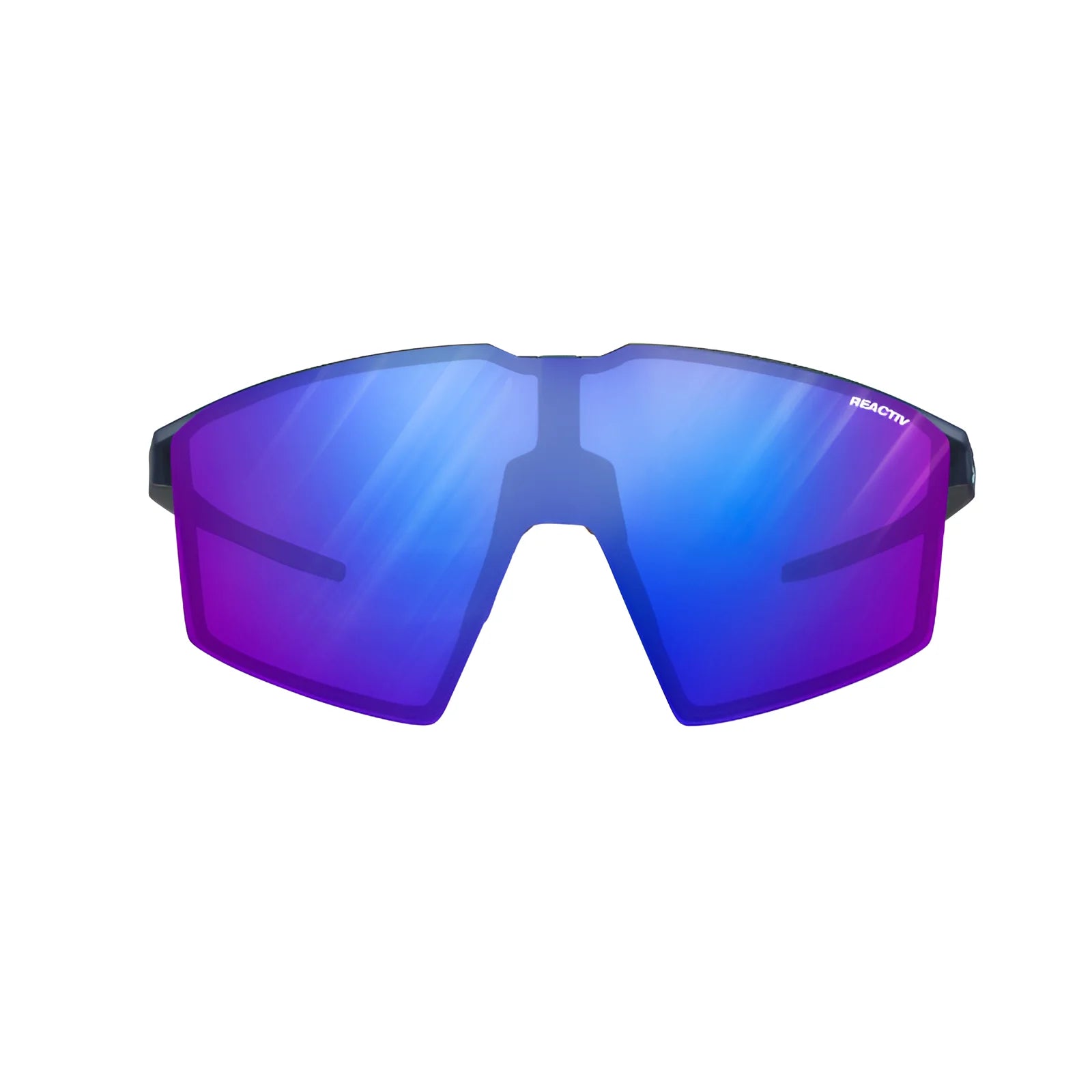 Discover the Julbo Edge Sunglasses, offering blue-to-purple gradient lenses and a sleek black frame. Enhanced with MagneFix technology, they ensure a secure fit.