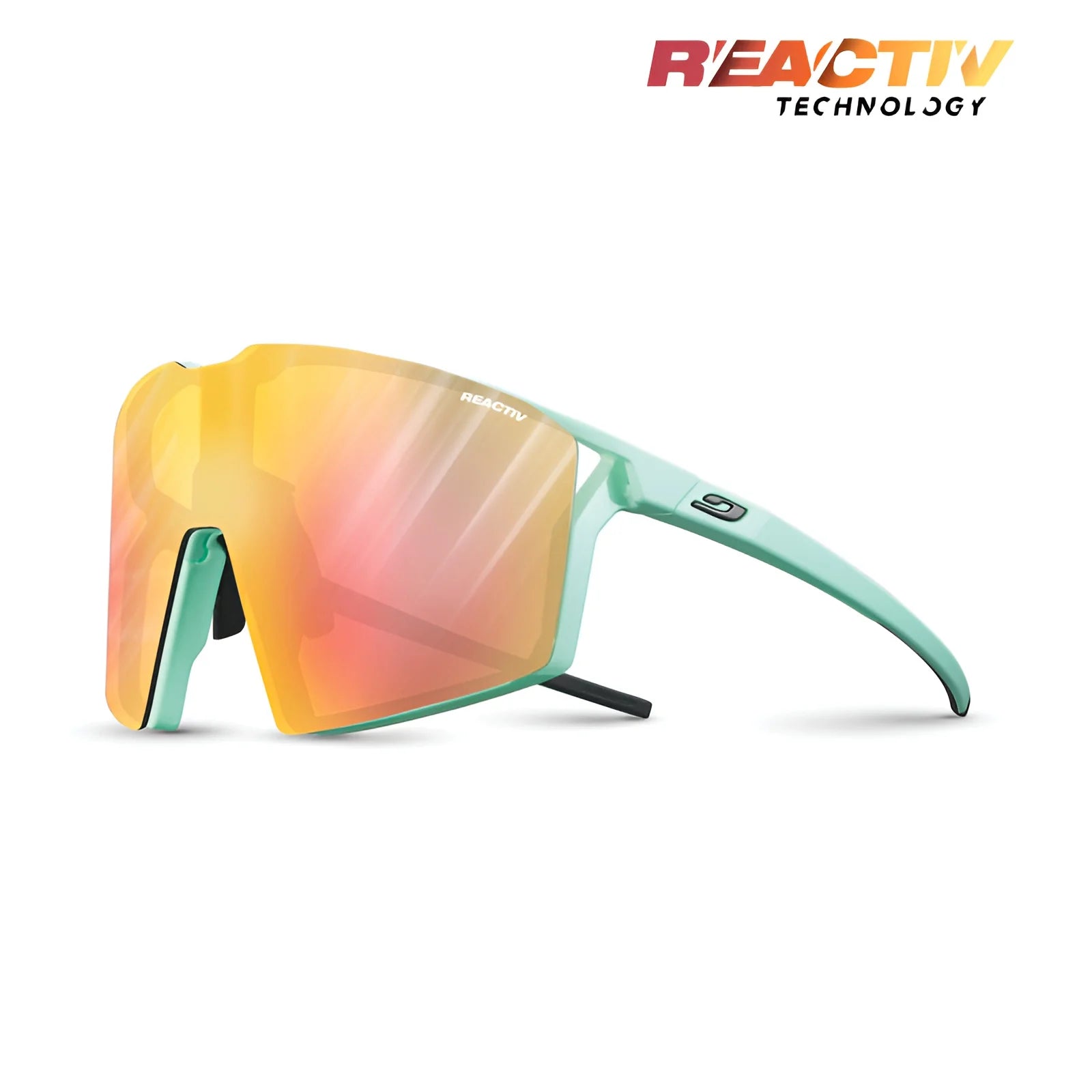 Julbo Edge Sunglasses Matte Mint / REACTIV 1 & 3 Light Amplifier (VLT 17..75%)