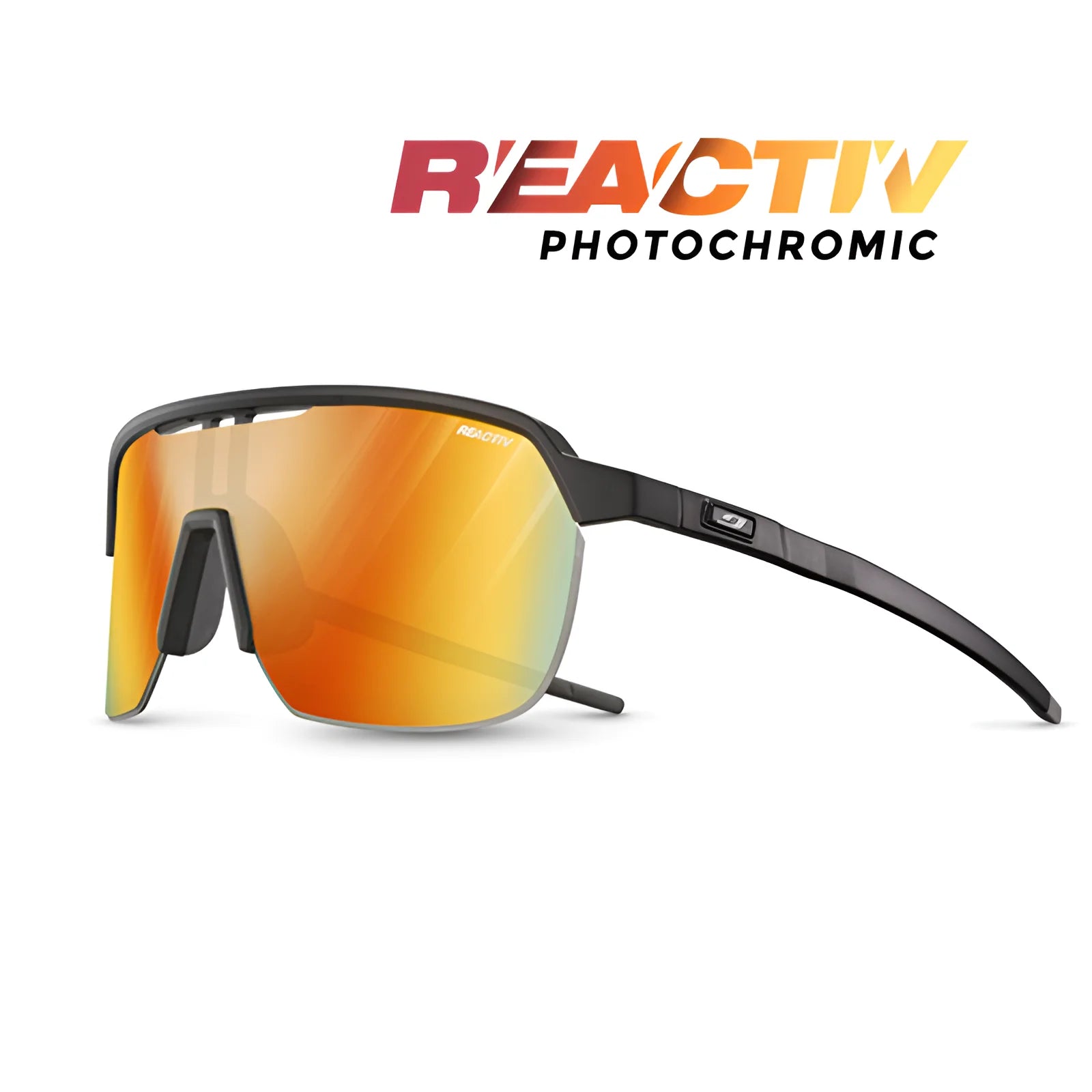 Julbo Frequency Sunglasses Black / Gray / REACTIV 1 & 3 Light Amplifier (VLT 17..75%)